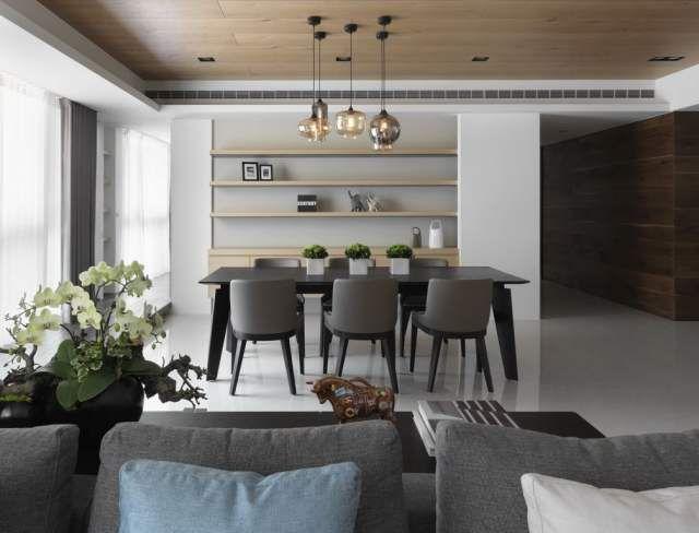 90平米房屋装修效果图(90㎡现代简约,开放式的客餐厨,取消沙发的设计,宽敞舒适大气) 90平米房屋装修效果图(90㎡现代简约,开放式的客餐厨,取消沙发的设计,宽敞舒适大气)