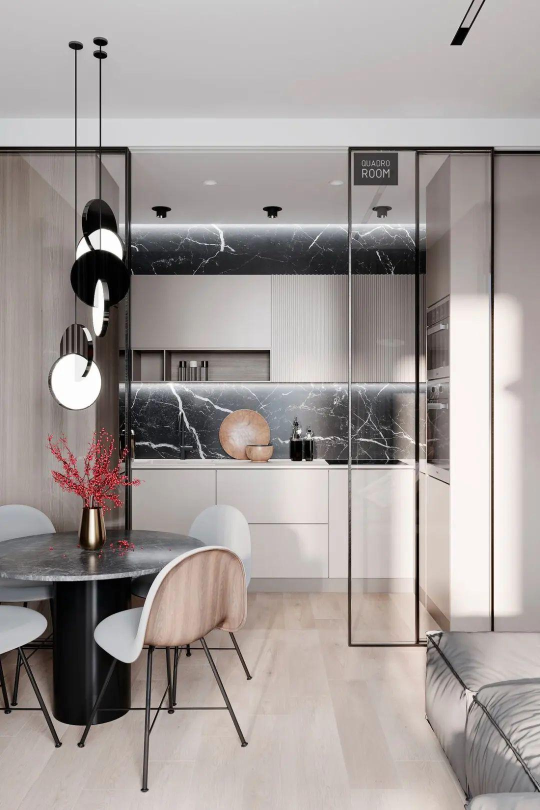 100平装修效果图(100㎡现代轻奢，简约优雅，华丽舒适)