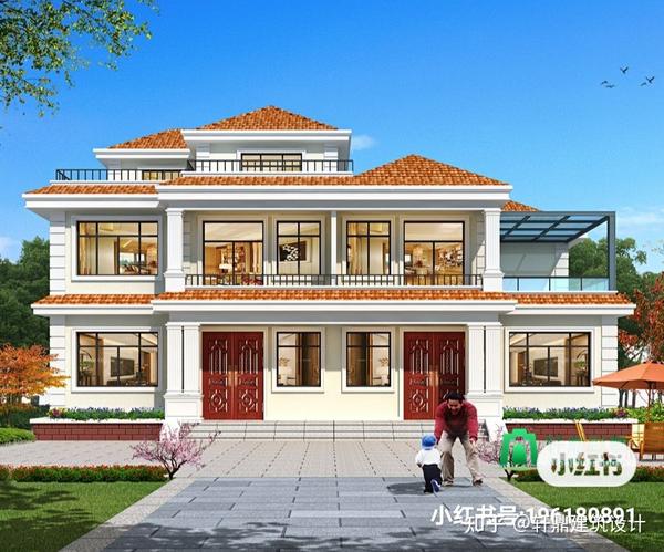 别墅设计图纸及效果图大全(2021年就建这10套别墅吧，双拼设计太绝了，尤其是第6套特别实用)