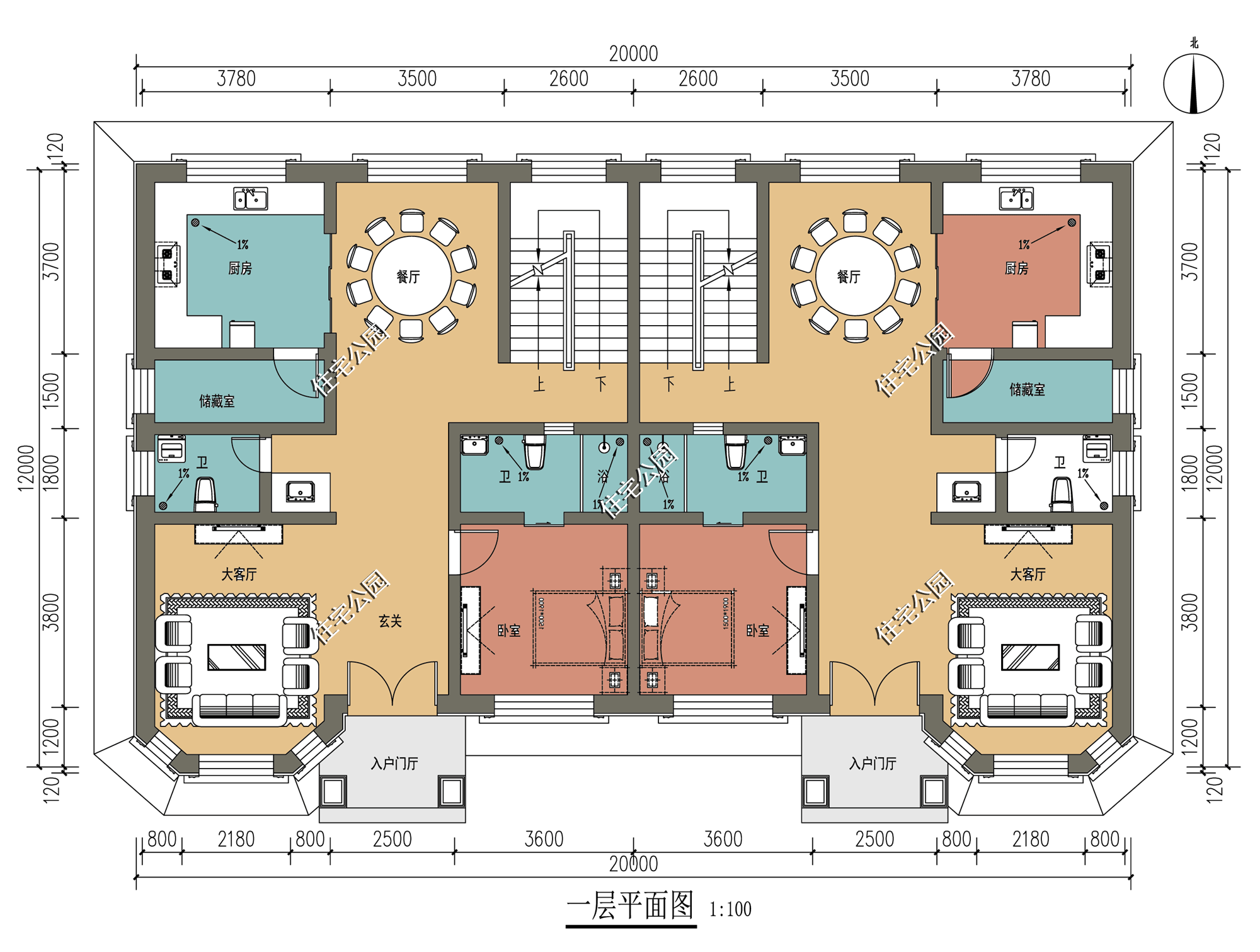 别墅设计图纸及效果图大全(2021年就建这10套别墅吧，双拼设计太绝了，尤其是第6套特别实用)