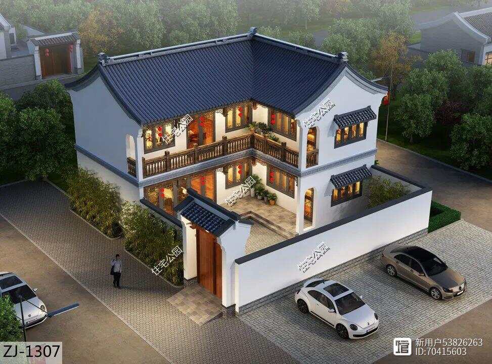 别墅中式家装(推荐5套中式合院，个个都是精品设计，你更喜欢哪套？)