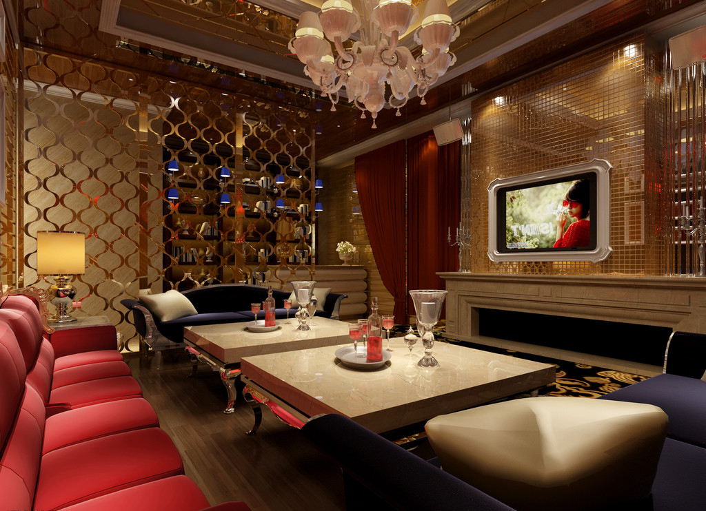 茶馆装修效果图(KTV-茶馆装修效果图 宁静致远or灯红酒绿你选择)