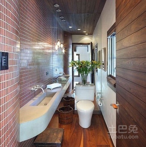 厕所装修效果图(若再次装修，我一定要把这8个卫生间的装修设计抄回家，太实用了)