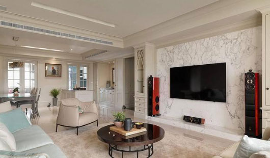 电视墙设计效果图(简约大方的电视墙,这样布置挺漂亮) 电视墙设计效果图(简约大方的电视墙,这样布置挺漂亮)