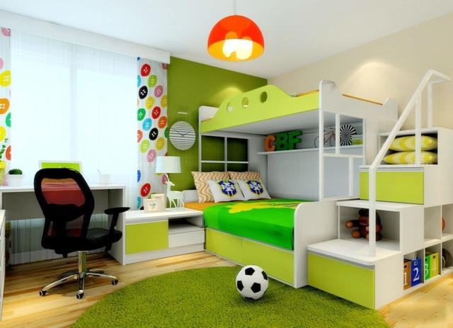 儿童房样板间(告别鸡肋！儿童房这样设计，好看又实用)