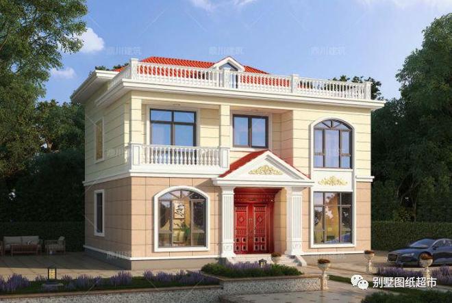 二层别墅装修效果图(4套高品质二层别墅图纸，造价不高颜值很高，非常适合农村修建)