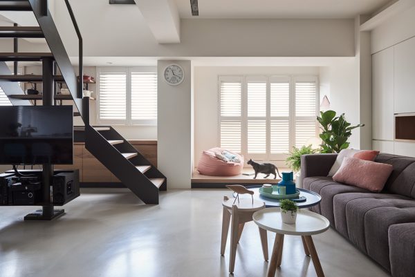 复式公寓装修效果图(241㎡现代复式，简约时尚的设计，看似简单也高级)