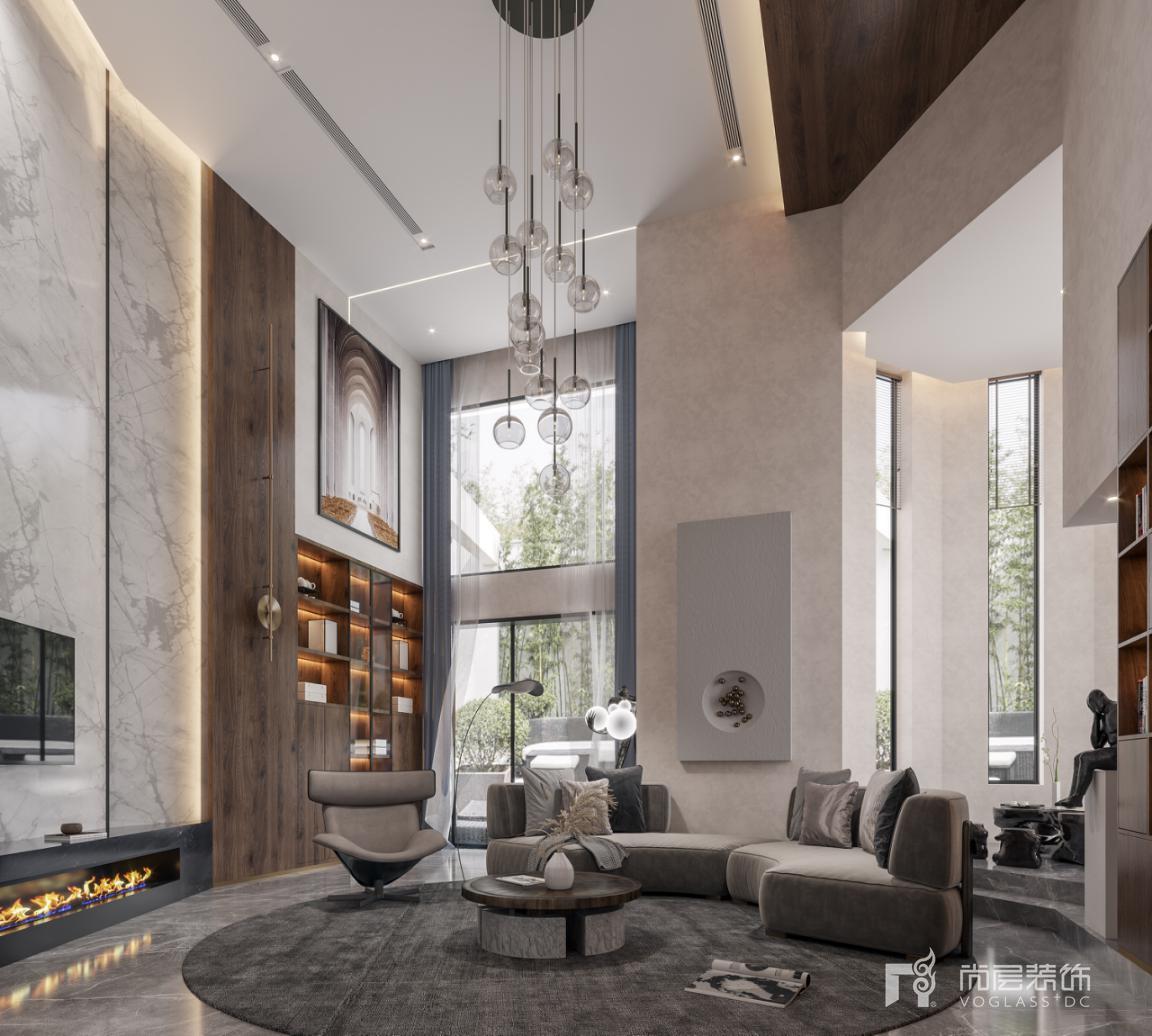 高档别墅装饰(450㎡现代别墅装修-奢华又细腻，越住越爱)